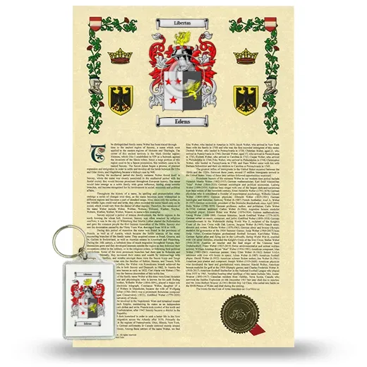 Edens Armorial History and Keychain Package