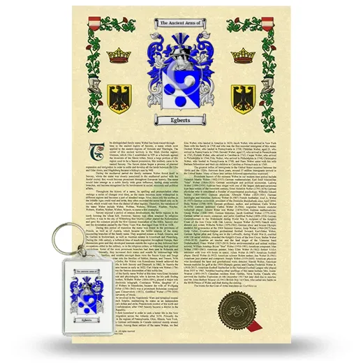 Egberts Armorial History and Keychain Package