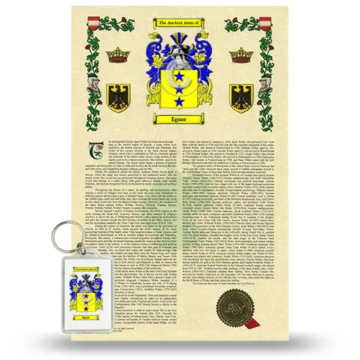 Egnor Armorial History and Keychain Package