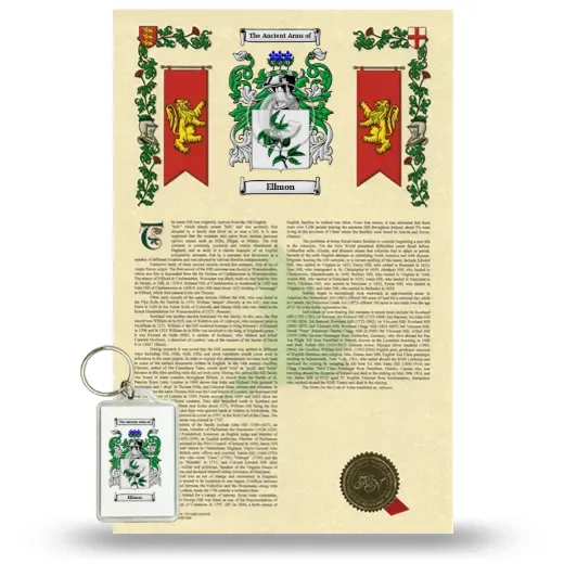 Ellmon Armorial History and Keychain Package
