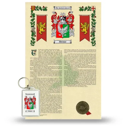 Elstome Armorial History and Keychain Package