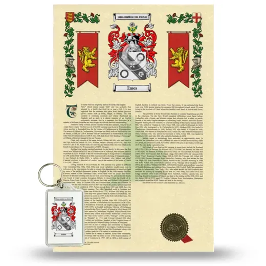 Emes Armorial History and Keychain Package