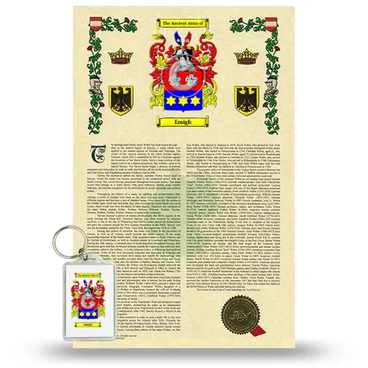 Emigh Armorial History and Keychain Package