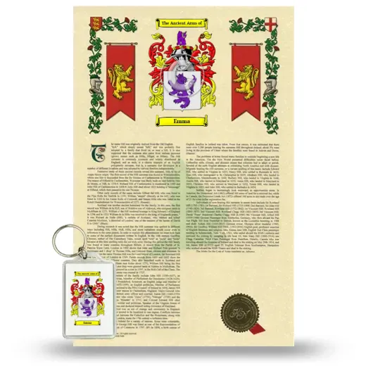 Emma Armorial History and Keychain Package