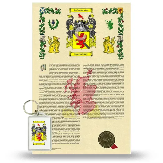 Epernethey Armorial History and Keychain Package