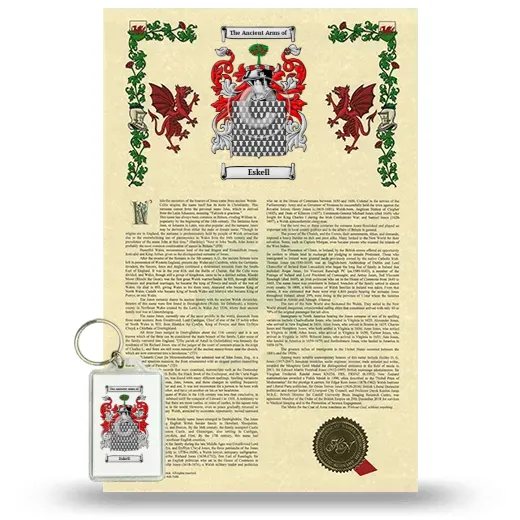 Eskell Armorial History and Keychain Package