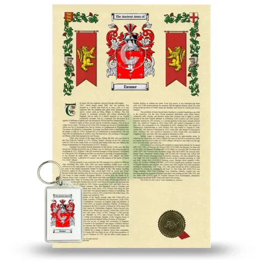 Exume Armorial History and Keychain Package
