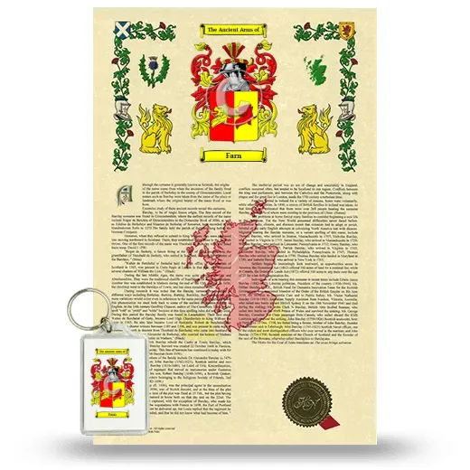 Farn Armorial History and Keychain Package