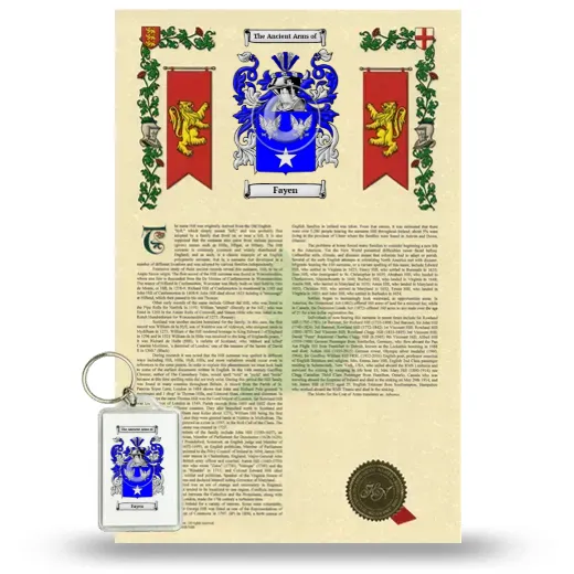 Fayen Armorial History and Keychain Package