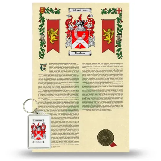 Feathers Armorial History and Keychain Package