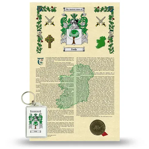 Feely Armorial History and Keychain Package
