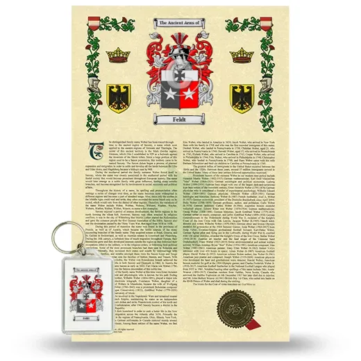 Feldt Armorial History and Keychain Package