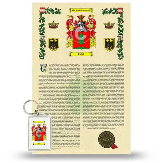 Ficht Armorial History and Keychain Package