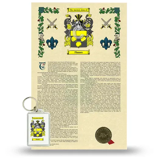 Flames Armorial History and Keychain Package