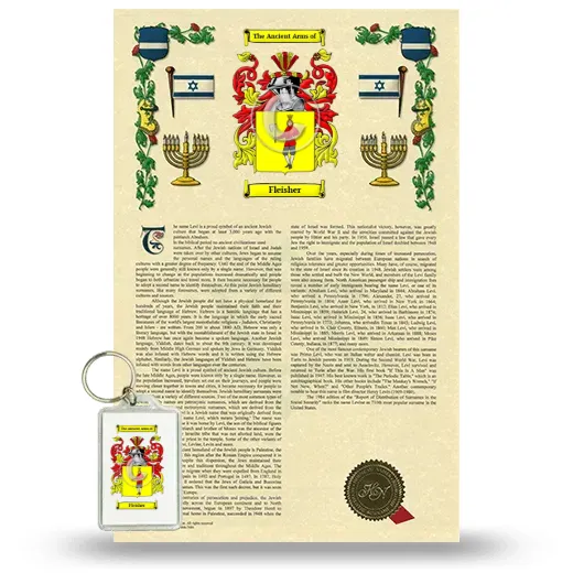 Fleisher Armorial History and Keychain Package
