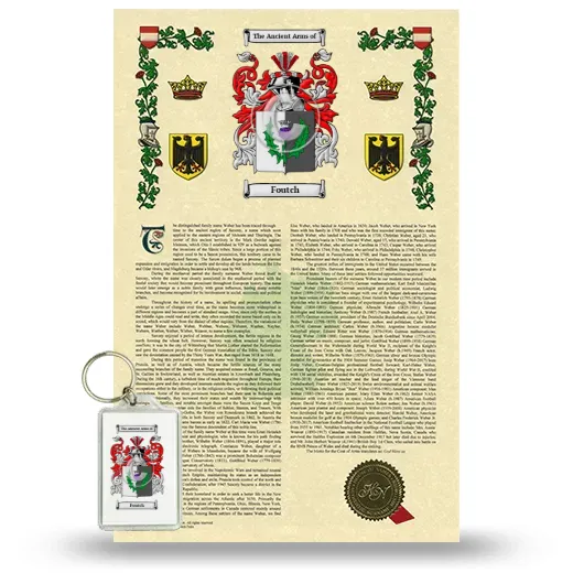 Foutch Armorial History and Keychain Package