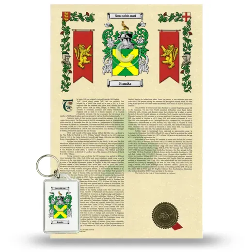 Franks Armorial History and Keychain Package