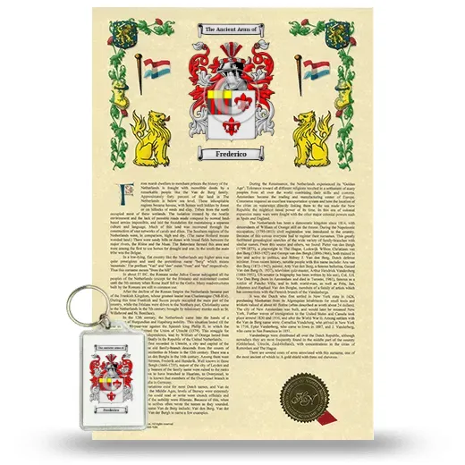Frederico Armorial History and Keychain Package