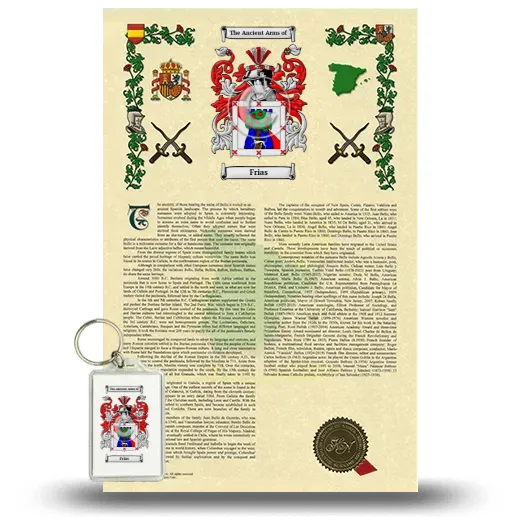 Frias Armorial History and Keychain Package