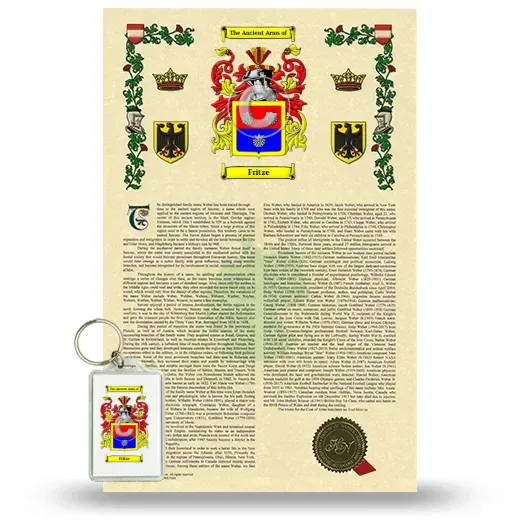 Fritze Armorial History and Keychain Package
