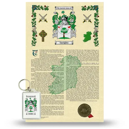 Garrighty Armorial History and Keychain Package