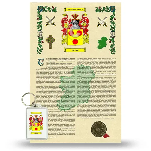 Gavan Armorial History and Keychain Package