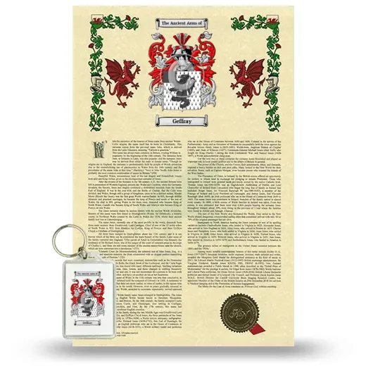 Geffray Armorial History and Keychain Package