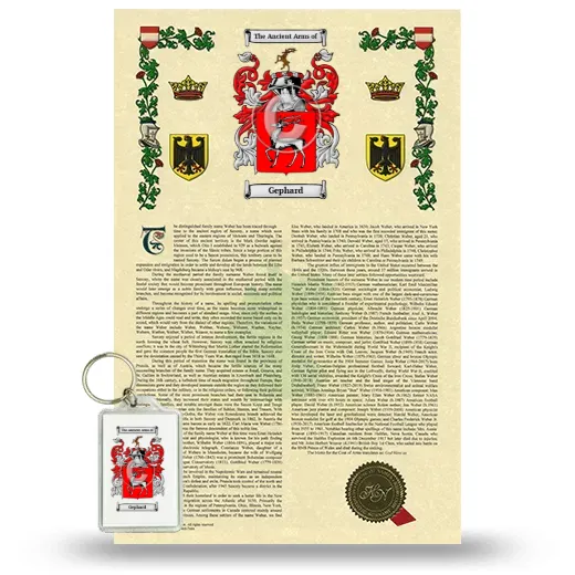 Gephard Armorial History and Keychain Package