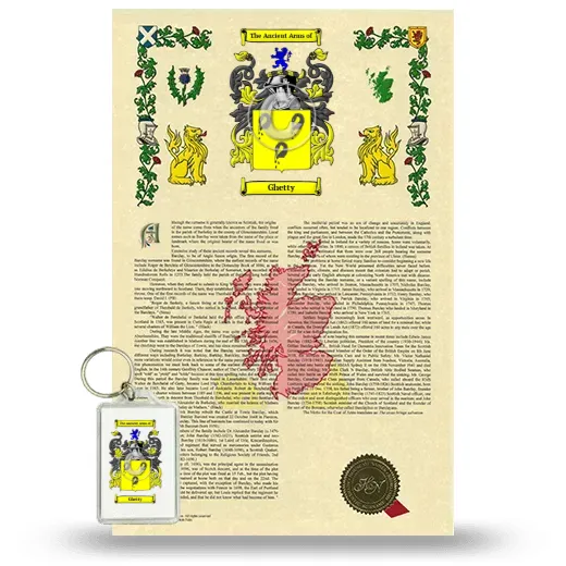 Ghetty Armorial History and Keychain Package