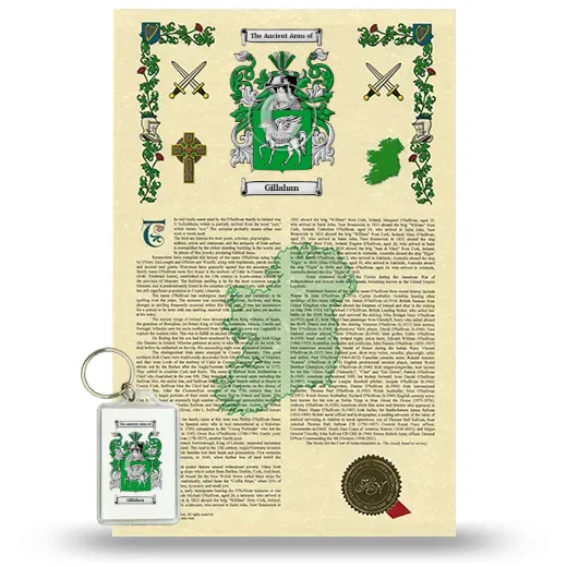 Gillahan Armorial History and Keychain Package