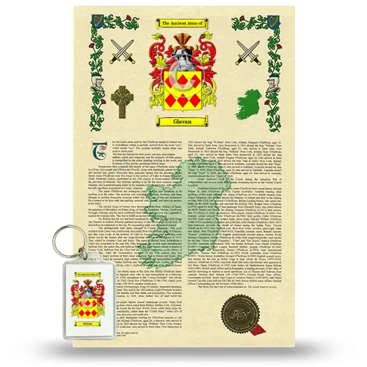 Glavan Armorial History and Keychain Package