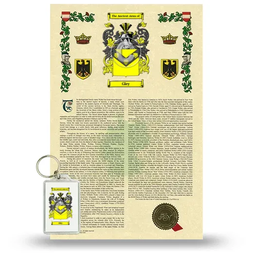 Gley Armorial History and Keychain Package