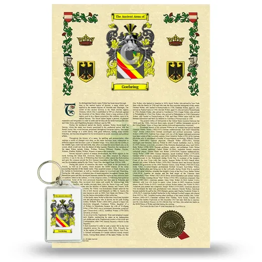 Goehring Armorial History and Keychain Package