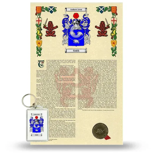 Goich Armorial History and Keychain Package