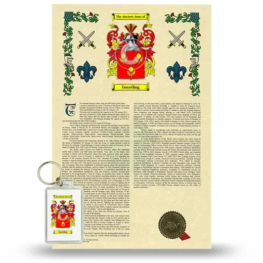 Gosseling Armorial History and Keychain Package
