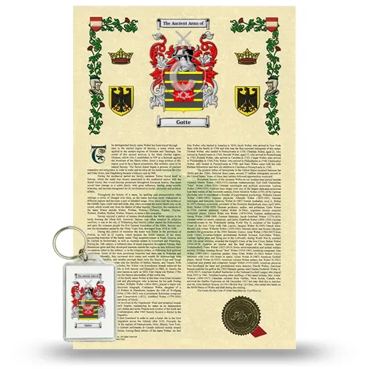 Gotte Armorial History and Keychain Package