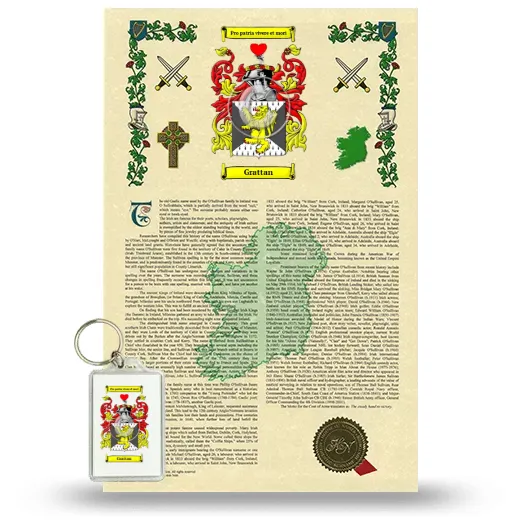 Grattan Armorial History and Keychain Package