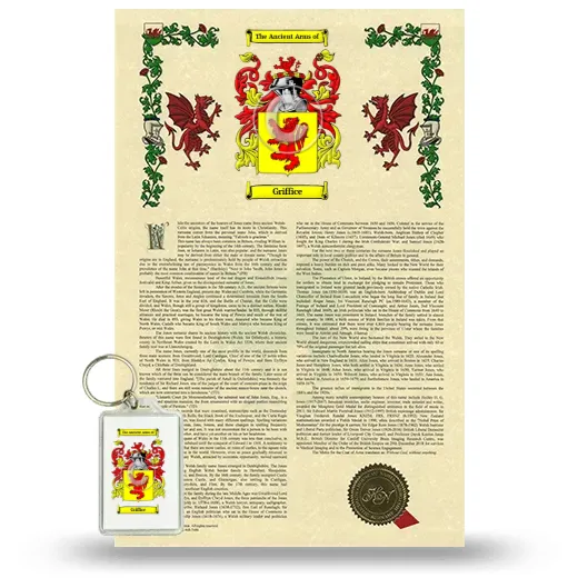 Griffice Armorial History and Keychain Package