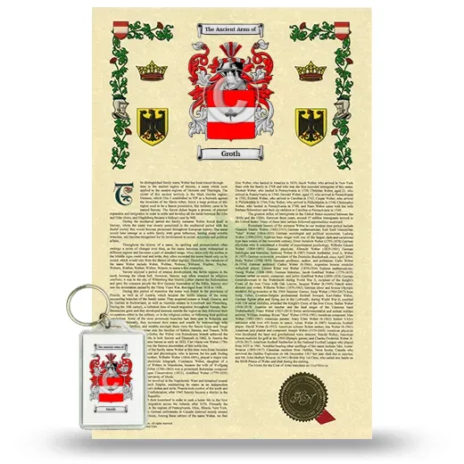Groth Armorial History and Keychain Package