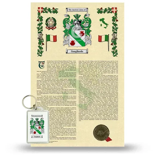Guagliardo Armorial History and Keychain Package