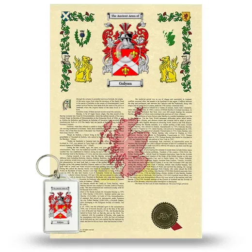 Gulyan Armorial History and Keychain Package