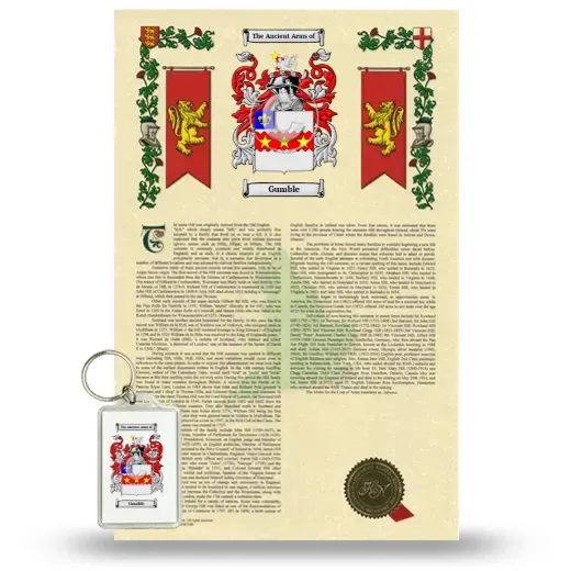 Gumble Armorial History and Keychain Package