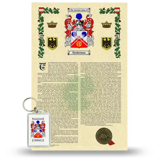 Hackerman Armorial History and Keychain Package