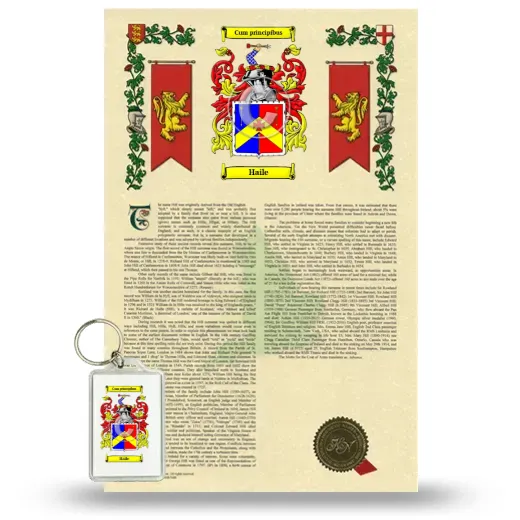 Haile Armorial History and Keychain Package