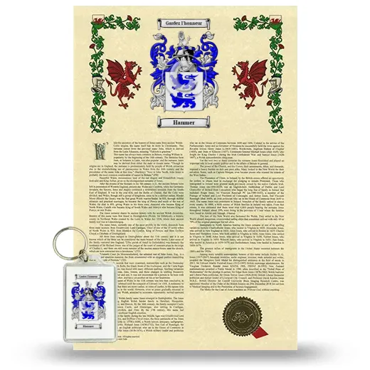 Hanmer Armorial History and Keychain Package