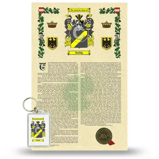 Harbig Armorial History and Keychain Package