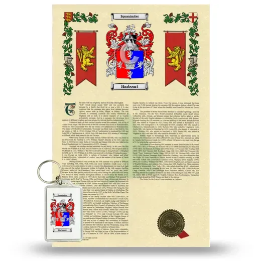 Harbourt Armorial History and Keychain Package