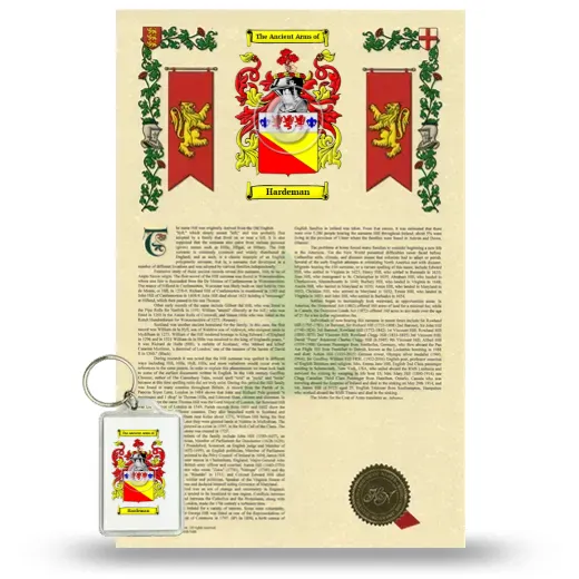 Hardeman Armorial History and Keychain Package