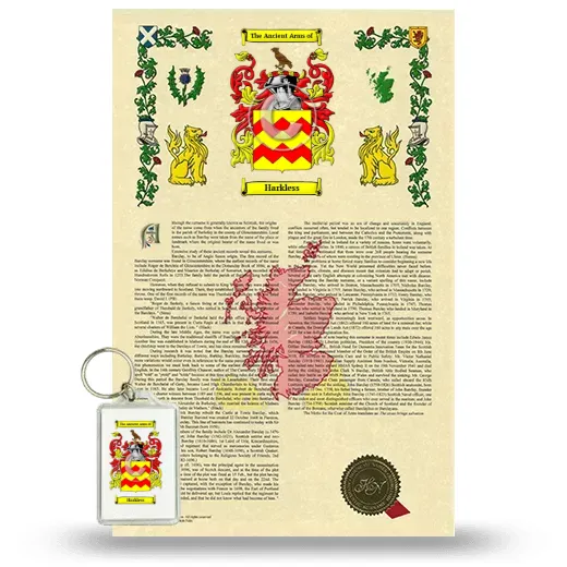 Harkless Armorial History and Keychain Package