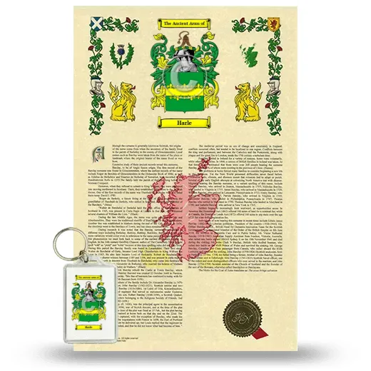 Harle Armorial History and Keychain Package